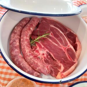 High Season Farm Luxury Self Catering Cottages offer fresh braai meal baskets with wors and chops