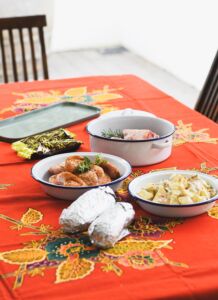 High Season Farm Luxury Self Catering Cottages offer fresh braai meal baskets with wors, chops, potato salad, garlic bread and Magnum ice cream